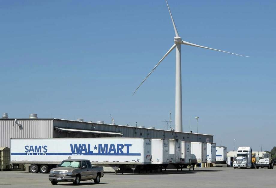 Wind turbine at industrial facility